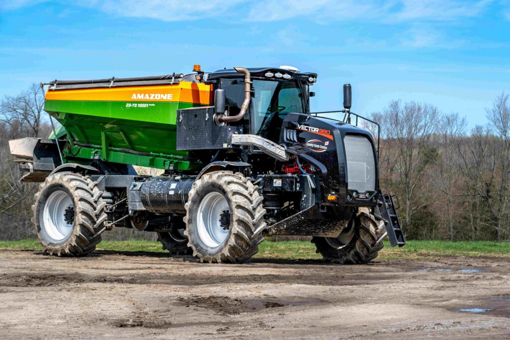 Image of a tractor in a field.